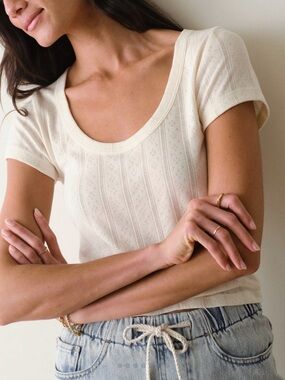 Marine Layer Lexi Pointelle Tee